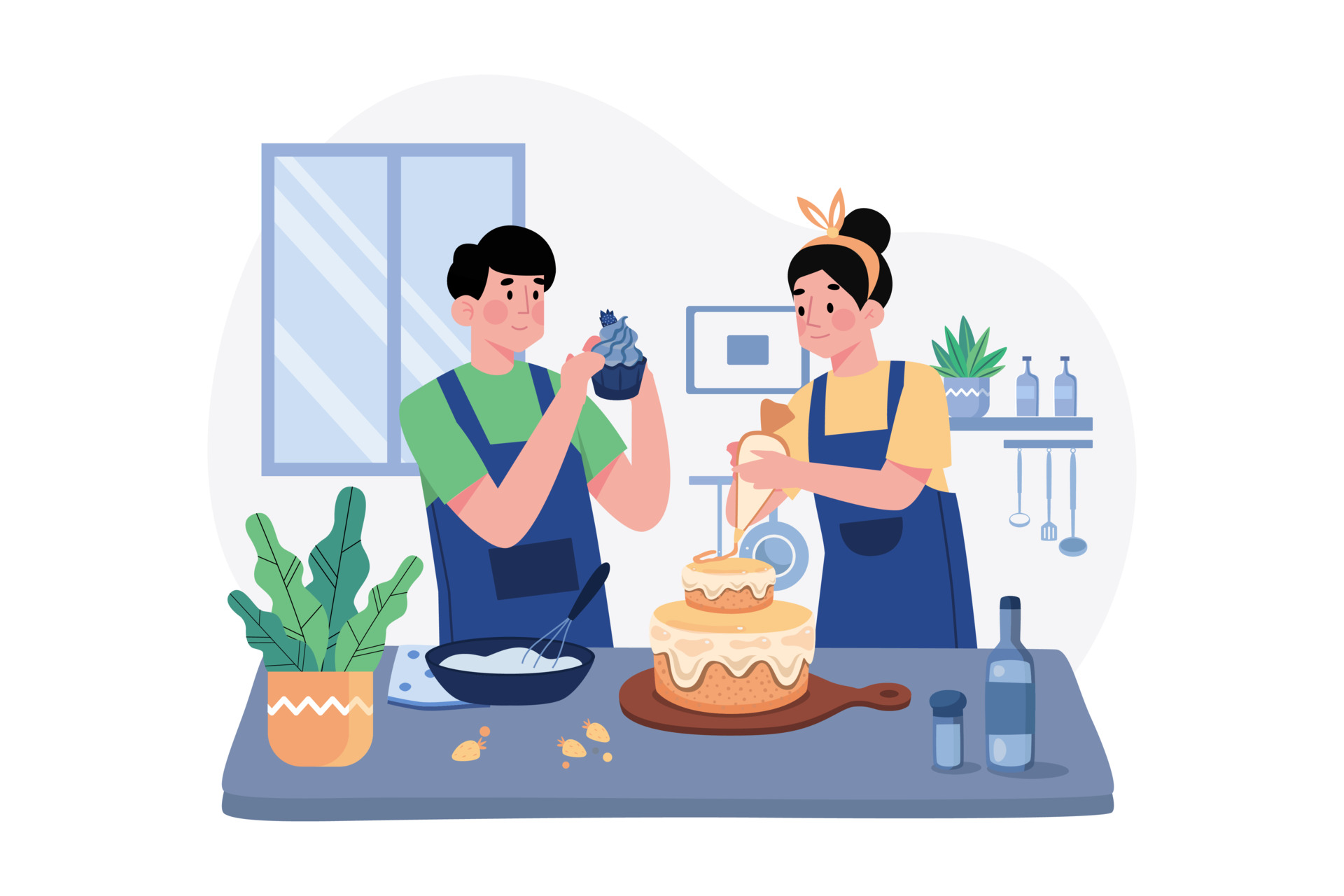 deco image couple cooking